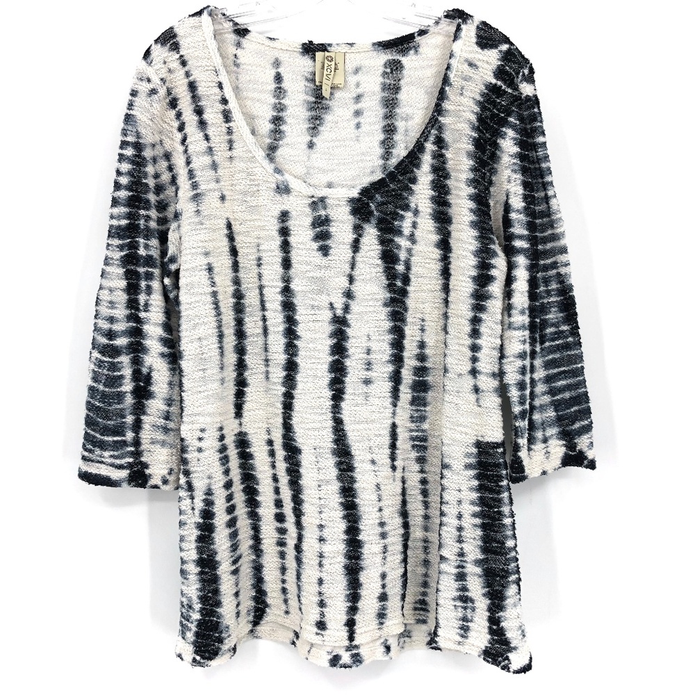 XCVI Tie Dye Scoop neck pull over sweater